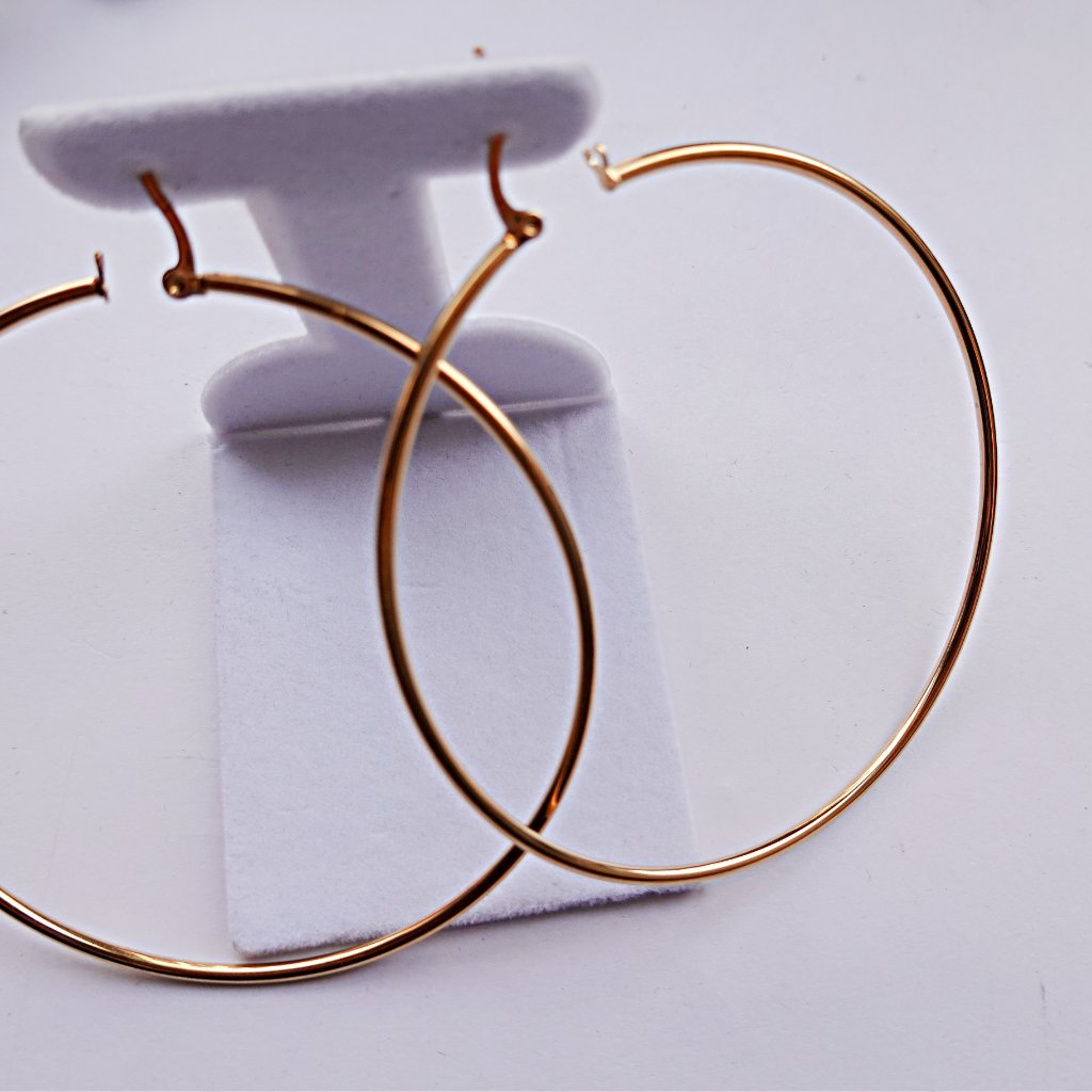 18k Gold Plated Large Hoop Earring